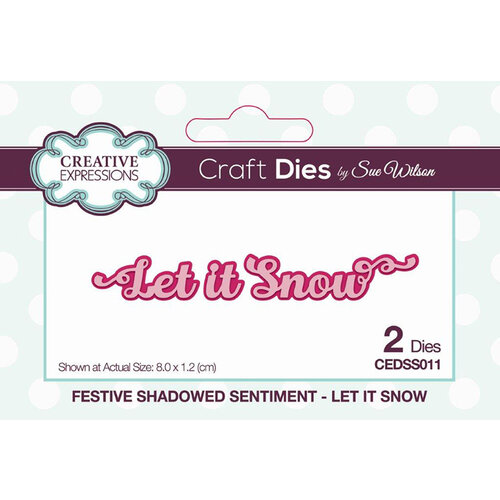Creative Expressions - Christmas - Craft Die - Festive Shadowed Sentiment - Let It Snow