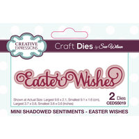 Creative Expressions - Craft Dies - Mini Shadowed Sentiments - Easter Wishes
