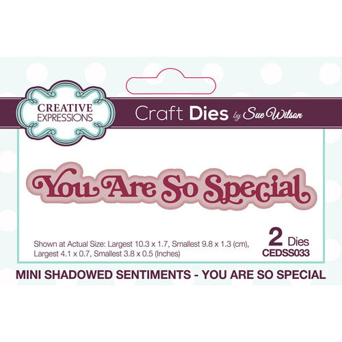 Creative Expressions - Mini Shadowed Sentiments Collection - Craft Dies - You Are So Special
