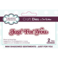 Creative Expressions - Mini Shadowed Sentiments Collection - Craft Dies - Just For You