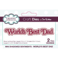 image of Creative Expressions - Mini Shadowed Sentiments - Craft Dies - World's Best Dad