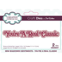 image of Creative Expressions - Mini Shadowed Sentiments - Craft Dies - You're A Real Classic