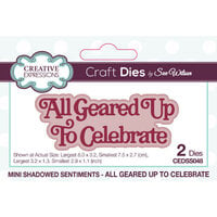 image of Creative Expressions - Mini Shadowed Sentiments - Craft Dies - All Geared Up To Celebrate