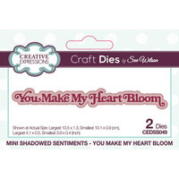 image of Creative Expressions - Mini Shadowed Sentiments Collection - Craft Dies - You Make My Heart Bloom