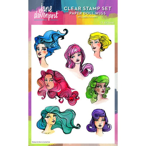 Creative Expressions - Clear Photopolymer Stamps - Paper Doll In Wigs