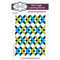 Creative Expressions - Mini Layering Stencils - 4 x 3 - Interlocking Squares