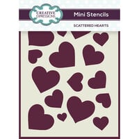 Creative Expressions - Mini Stencils - 4 x 3 - Scattered Hearts
