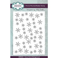 Creative Expressions - Christmas - Pre-Cut Mounted Rubber Stamps - Snow Storm Background