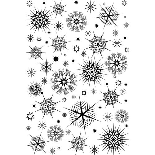 Creative Expressions - Christmas - Pre-Cut Mounted Rubber Stamps - Kaleido-Snow