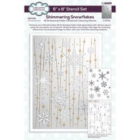 Creative Expressions - Christmas - Stencils - Companion Colouring - Shimmering Snowflakes