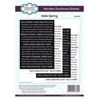 Creative Expressions - Wordies Sentiment Sheets - Hello Spring