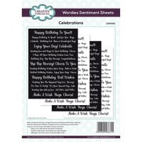 Creative Expressions - Wordies Sentiment Sheets - Celebrations