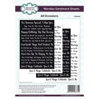 Creative Expressions - Wordies Sentiment Sheets - All Occasions