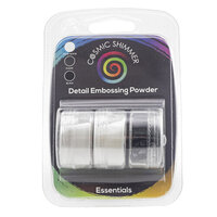 Cosmic Shimmer - Detail Embossing Powder - Essentials Trio - Black, True White and Clear