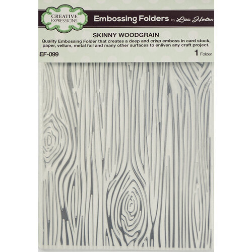 Creative Expressions - Embossing Folder - Skinny Woodgrain