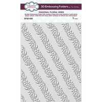 Creative Expressions - 3D Embossing Folder - Diagonal Floral Vines