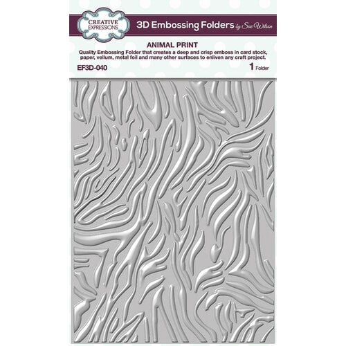 Creative Expressions - 3D Embossing Folder - Animal Print