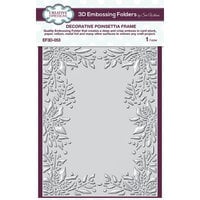 Creative Expressions - Christmas - 3D Embossing Folder - Decorative Poinsettia Frame