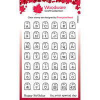 Creative Expressions - Woodware Craft Collection - Clear Photopolymer Stamps - Mini Tag Alphabet