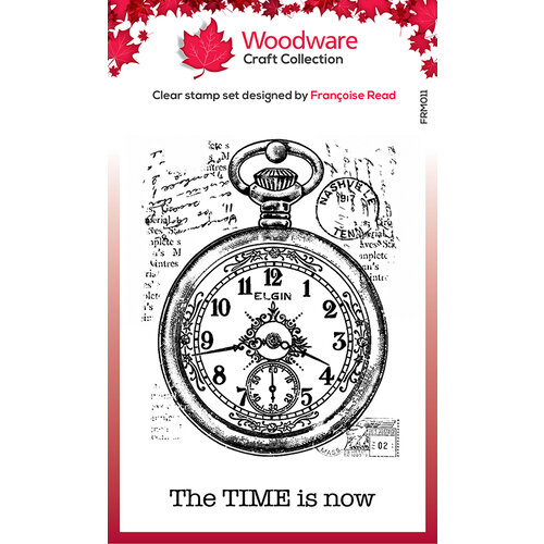 Woodware - Clear Photopolymer Stamps - Pocket Watch