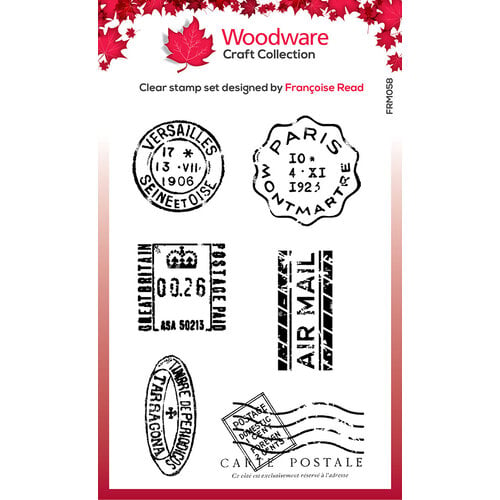 Woodware - Clear Photopolymer Stamps - Mini Postmarks