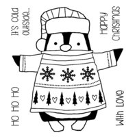 Creative Expressions - Woodware Craft Collection - Christmas - Clear Photopolymer Stamps - Wrapped Penguin