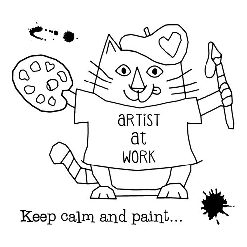 Creative Expressions - Woodware Craft Collection - Clear Photopolymer Stamps - Van Cat