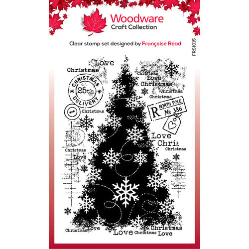 Woodware - Christmas - Clear Photopolymer Stamps - Snow Frosted Tree