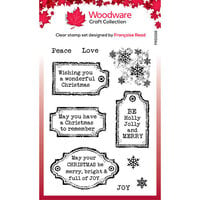 Woodware - Clear Photopolymer Stamps - Christmas Old Labels