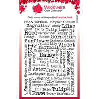 Woodware - Clear Photopolymer Stamps - Flower Names