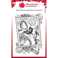 Woodware - Clear Photopolymer Stamps - Postal Rose