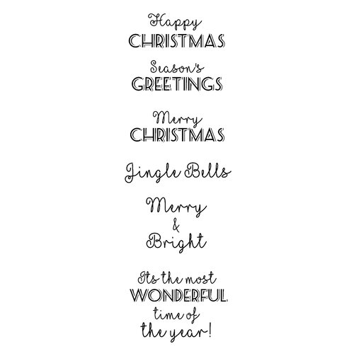 Creative Expressions - Woodware Craft Collection - Clear Photopolymer Stamps - Christmas Cheer