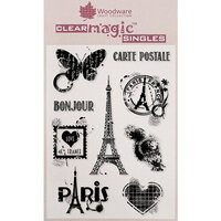 Creative Expressions - Woodware Craft Collection - Clear Photopolymer Stamps - Paris Elements