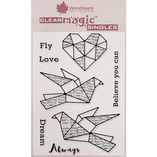 Creative Expressions - Woodware - Clear Acrylic Stamps - Paper Birds