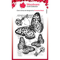 Creative Expressions - Woodware Craft Collection - Clear Photopolymer Stamps - Three Butterflies