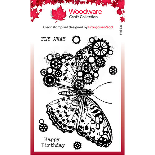 Woodware - Clear Photopolymer Stamps - Butterfly