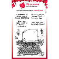 Creative Expressions - Woodware Craft Collection - Clear Photopolymer Stamps - Vintage Typewriter