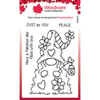 Creative Expressions - Woodware Craft Collection - Clear Photopolymer Stamps - Flower Power Gnome
