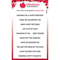 Creative Expressions - Woodware Craft Collection - Clear Photopolymer Stamps - Birthday Strips