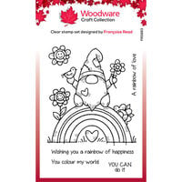 Woodware - Clear Photopolymer Stamps - Rainbow Gnome