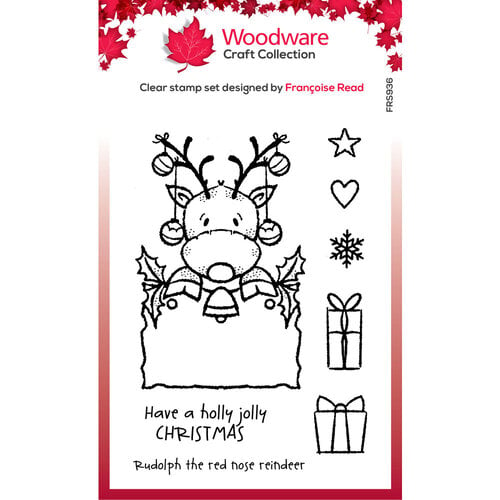 Creative Expressions - Woodware Craft Collection - Christmas - Clear Photopolymer Stamps - Festive Rudolph