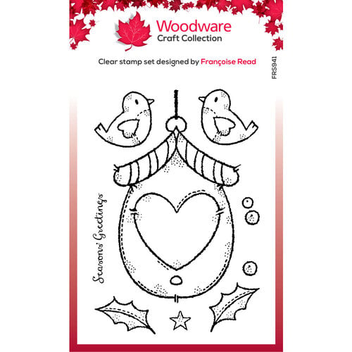 Woodware - Clear Photopolymer Stamps - Christmas Birdhouse