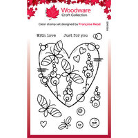 Woodware - Clear Photopolymer Stamps - Butterfly Heart