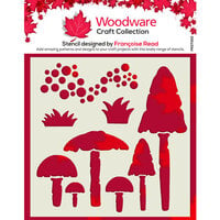 Creative Expressions - Woodware Craft Collection - 6 x 6 Stencils - Mushrooms