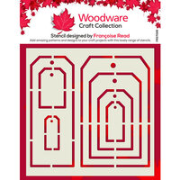 Creative Expressions - Woodware Craft Collection - 6 x 6 Stencils - Tag Templates