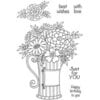 Creative Expressions - Woodware Craft Collection - Clear Photopolymer Stamps - Flowers In A Can