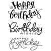 Woodware - Clear Photopolymer Stamps - Big Birthday Words