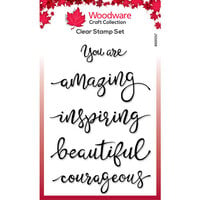 Creative Expressions - Woodware Craft Collection - Clear Photopolymer Stamps - The Right Words