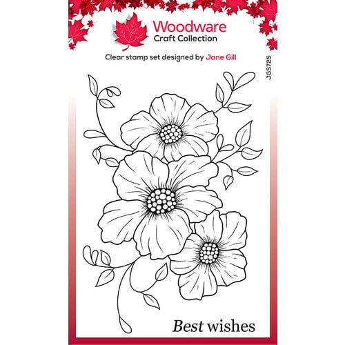 Creative Expressions - Woodware - Clear Acrylic Stamps - Petal Trio