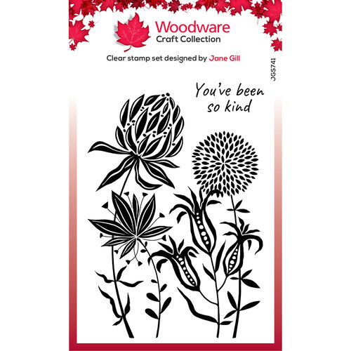 Creative Expressions - Woodware Craft Collection - Clear Photopolymer Stamps - Autumn Flowers